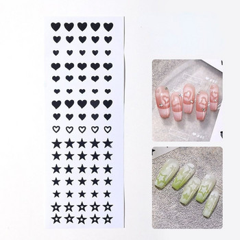 Πρότυπο σπρέι νυχιών Love Heart Star Αυτοκόλλητο Αυτοκόλλητο Airbrush Πρότυπο Νυχιών κοπής Αυτοκόλλητα Προμήθειες νυχιών