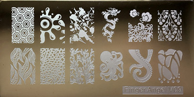 1 tk ristkülik 6*12 cm küünte stantsimisplaadid Konad tembeldavad küünte kunsti maniküüri mallid küünte templiplaadid