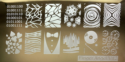 1 tk ristkülik 6*12 cm küünte stantsimisplaadid Konad tembeldavad küünte kunsti maniküüri mallid küünte templiplaadid