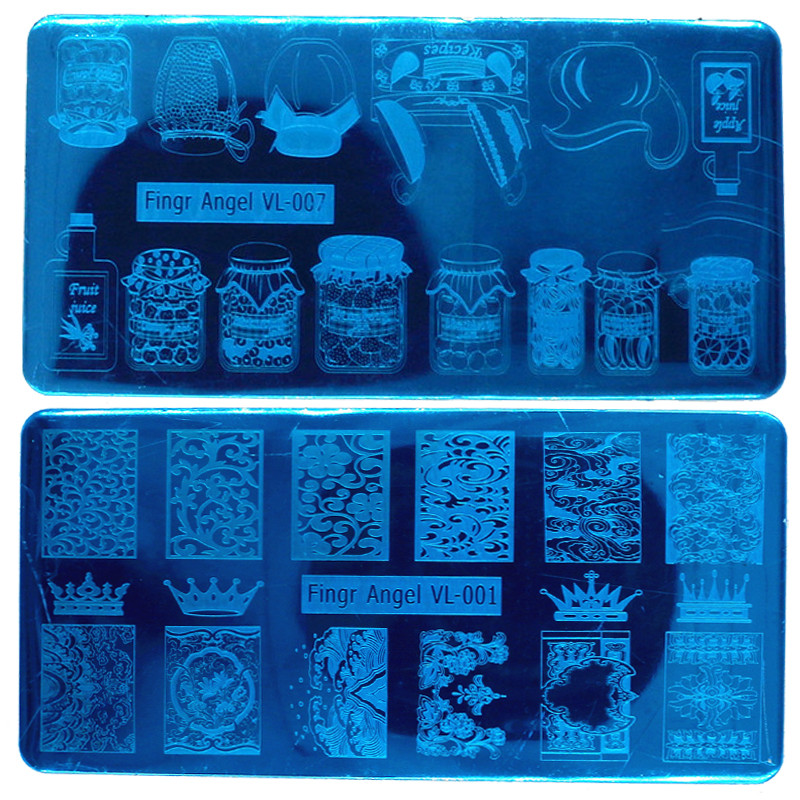 1 tk ristkülik 6*12 cm küünte stantsimisplaadid Konad tembeldavad küünte kunsti maniküüri mallid küünte templiplaadid