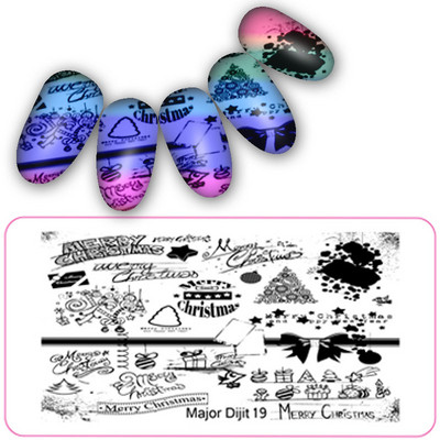 Halloween Series Ploča za utiskivanje noktiju Slika lubanje Proslava Pravokutnik Predložak pečata za manikuru Ploča za slikanje noktiju