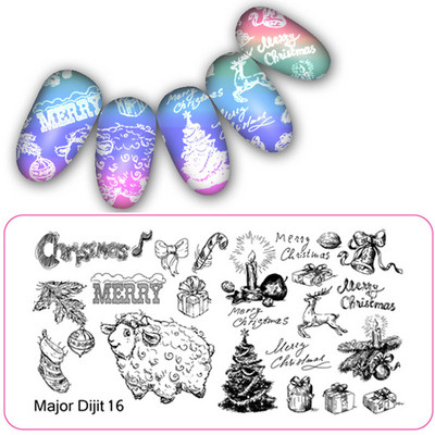 Halloween Series Ploča za utiskivanje noktiju Slika lubanje Proslava Pravokutnik Predložak pečata za manikuru Ploča za slikanje noktiju