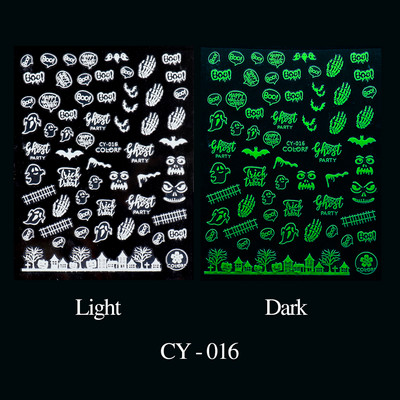 Τρισδιάστατα αυτοκόλλητα αποκριάτικων νυχιών Sugar Skull Sliders For Nails Σχέδιο Anime Joker Blood Scars Lips Decals Decal Manicure Decor GLCS-052