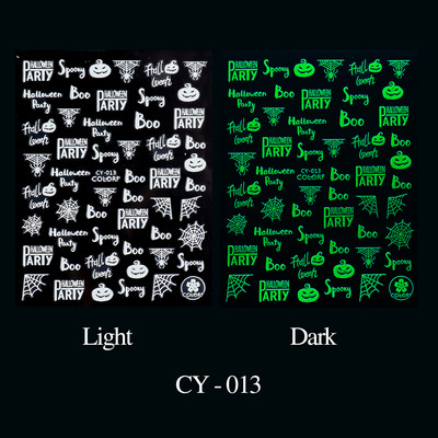 Τρισδιάστατα αυτοκόλλητα αποκριάτικων νυχιών Sugar Skull Sliders For Nails Σχέδιο Anime Joker Blood Scars Lips Decals Decal Manicure Decor GLCS-052