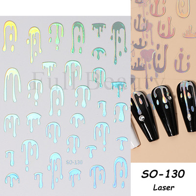 Τρισδιάστατα αυτοκόλλητα αποκριάτικων νυχιών Sugar Skull Sliders For Nails Σχέδιο Anime Joker Blood Scars Lips Decals Decal Manicure Decor GLCS-052