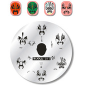 Nail Art Stamp Stamping Plates Nail Template Set Cute Animal Flower 5,5cm Στρογγυλό Πρότυπο Μανικιούρ Σφράγισης Νυχιών Εικόνα Pla