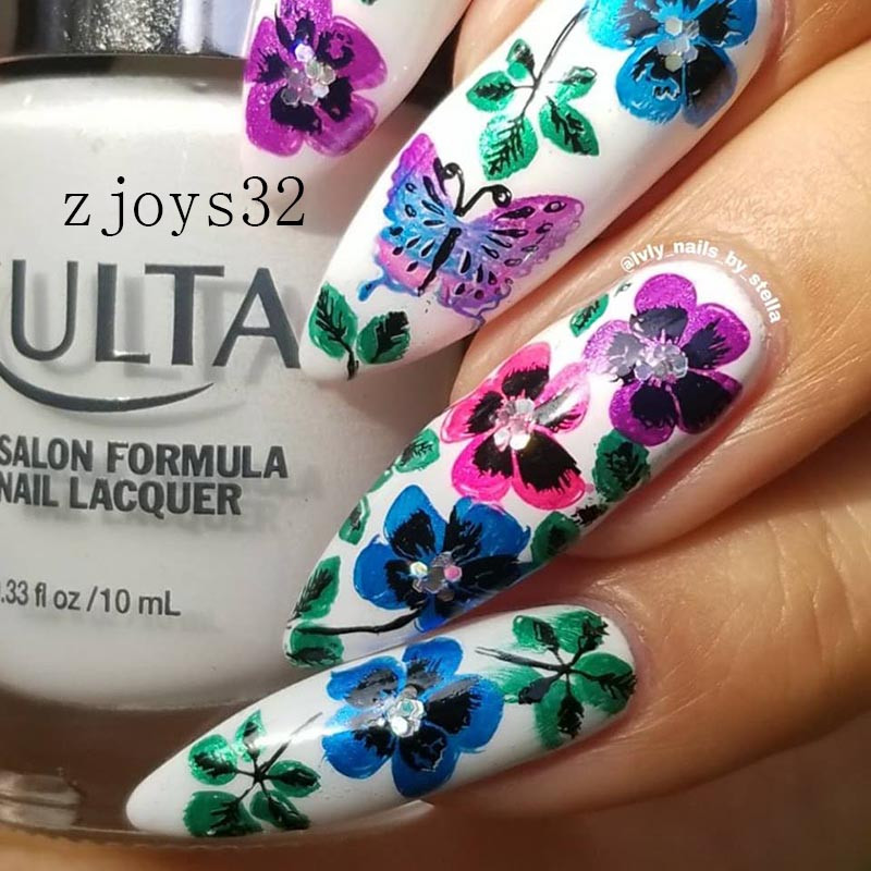 Nail Art Stamp Stamping Plates Nail Template Set Cute Animal Flower 5,5cm Στρογγυλό Πρότυπο Μανικιούρ Σφράγισης Νυχιών Εικόνα Pla