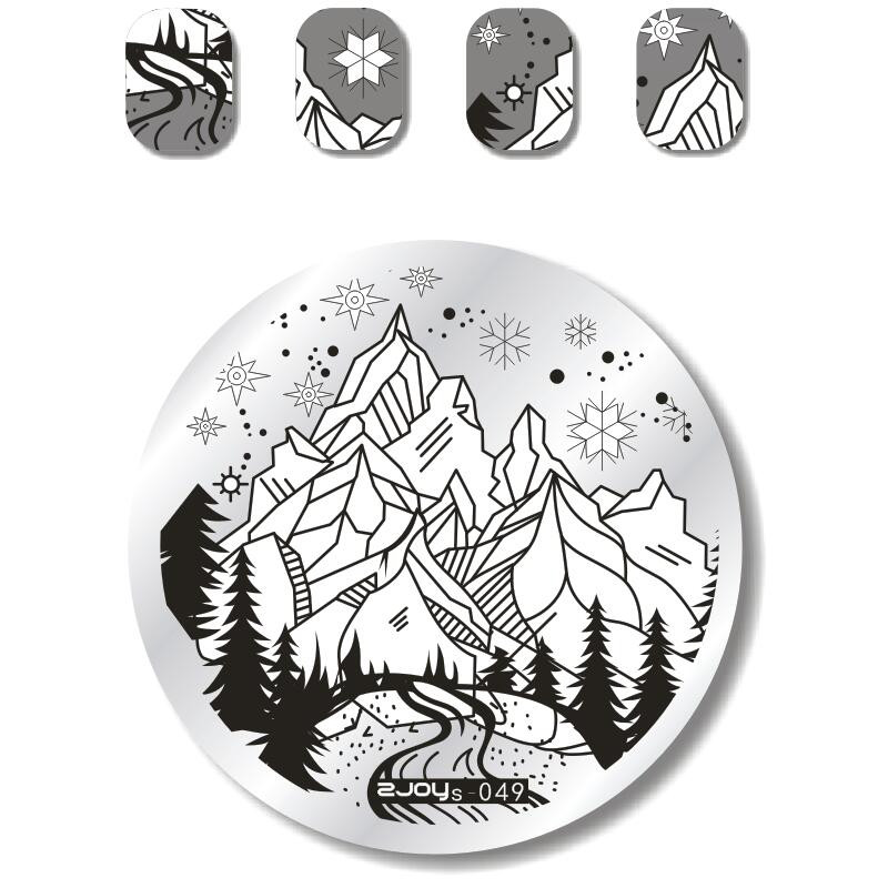 Ümmargune 5,5 cm küünekunsti templite tempelplaadid mallikomplekt Armas loom lilleline roosi pits kujutisega maniküüri taldrik