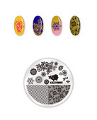 Kerek DIY virág csipke vonalminták acél sablonok körömbélyegző körömdíszítő képlemez manikűr körömdíszítő bélyegsablon