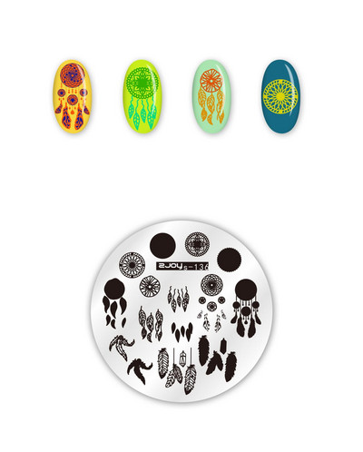 Kerek DIY virág csipke vonalminták acél sablonok körömbélyegző körömdíszítő képlemez manikűr körömdíszítő bélyegsablon