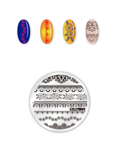 Kerek DIY virág csipke vonalminták acél sablonok körömbélyegző körömdíszítő képlemez manikűr körömdíszítő bélyegsablon