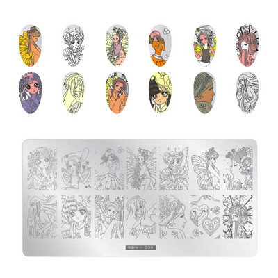 6,5 * 12,5 cm küünte stantsimisplaadid iamond pits lilled loomamustriga küünte kunsti templite templite šabloonid pildiplaadi šabloonid