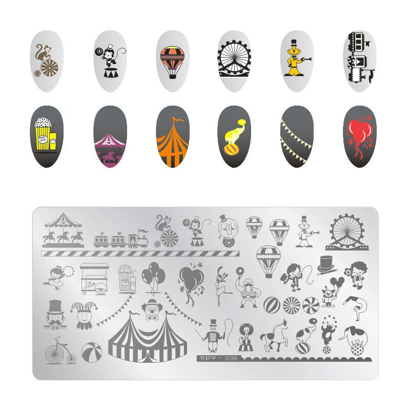 6,5*12,5 см плочи за щамповане на нокти iamond Lace Flower Animal Pattern Nail Art Stamp Stamping Template Image Plate Stencils