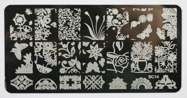 Visas lapas Meža raksts Dzīvnieku koki Nail Art Zīmoga veidnes attēla plāksne 6*12CM