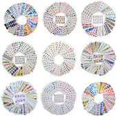 Χονδρική σετ αυτοκόλλητων νυχιών Χαλκομανίες νερού Κοσμήματα λουλουδιών Κολιέ Peacock Owl Slider Nails Love Σετ μανικιούρ