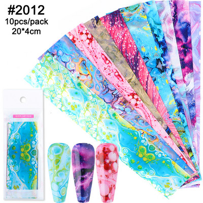 10 tk Chrome Holograafilised Naelad Fooliumid Kleebised Metallist Peegel Laser Disain Transfer Liugurid Maniküür Tähistaevas Paberkleebised #DXH04