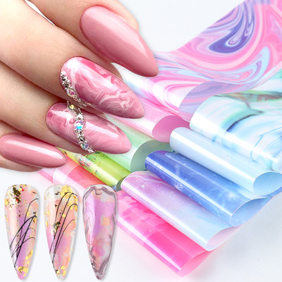 10 tk Chrome Holograafilised Naelad Fooliumid Kleebised Metallist Peegel Laser Disain Transfer Liugurid Maniküür Tähistaevas Paberkleebised #DXH04