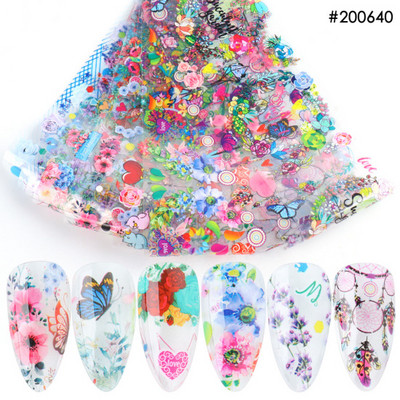 10 tk Chrome Holograafilised Naelad Fooliumid Kleebised Metallist Peegel Laser Disain Transfer Liugurid Maniküür Tähistaevas Paberkleebised #DXH04