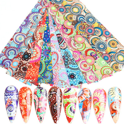 10 tk Chrome Holograafilised Naelad Fooliumid Kleebised Metallist Peegel Laser Disain Transfer Liugurid Maniküür Tähistaevas Paberkleebised #DXH04