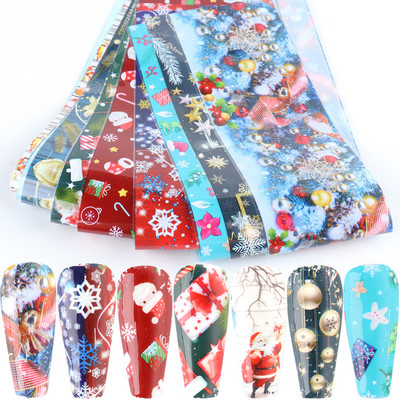 10 tk Chrome Holograafilised Naelad Fooliumid Kleebised Metallist Peegel Laser Disain Transfer Liugurid Maniküür Tähistaevas Paberkleebised #DXH04