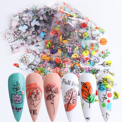 10 tk Chrome Holograafilised Naelad Fooliumid Kleebised Metallist Peegel Laser Disain Transfer Liugurid Maniküür Tähistaevas Paberkleebised #DXH04