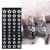 Νέο κούφιο πρότυπο ζωγραφικής με σπρέι με αυτοκόλλητο νυχιών με αποκοπή αστέρι πεταλούδα παπιγιόν με αυτοκόλλητα με κόλλα πλάτης συρόμενο καλούπι στένσιλ