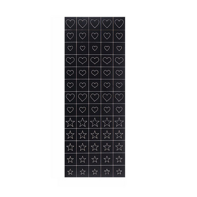 Νέο κούφιο πρότυπο ζωγραφικής με σπρέι με αυτοκόλλητο νυχιών με αποκοπή αστέρι πεταλούδα παπιγιόν με αυτοκόλλητα με κόλλα πλάτης συρόμενο καλούπι στένσιλ