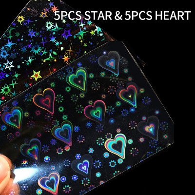 5/10 ΤΕΜ. 3D αυτοκόλλητα νυχιών Heart Love Αυτοκόλλητο συρόμενο για την ημέρα του Αγίου Βαλεντίνου Αυτοκόλλητο Διακοσμήσεις νυχιών Arts Decal Εργαλείο μανικιούρ