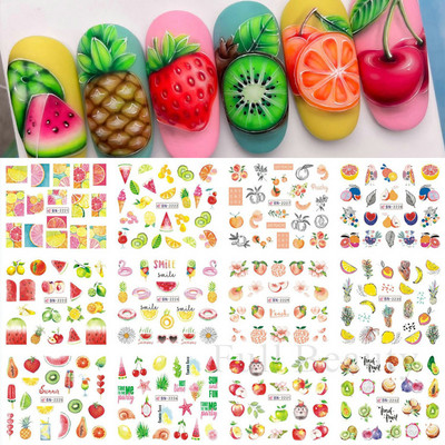 12 tk geomeetrilised küünte liugurid vesikleebiste komplekt loomad hirved akvarell tint DIY maniküüri disain küünekleebised foolium CHBN1129-1140