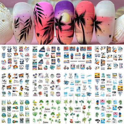 12 tk geomeetrilised küünte liugurid vesikleebiste komplekt loomad hirved akvarell tint DIY maniküüri disain küünekleebised foolium CHBN1129-1140