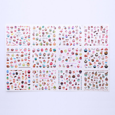 Harunouta 12 τμχ Αυτοκόλλητα για νύχια με μαύρο φίδι Wave Line Transfer Sliders Διακόσμηση Αφηρημένη εικόνα Σχέδια Νυχιών Σχέδια Νυχιών Χαλκομανίες νερού