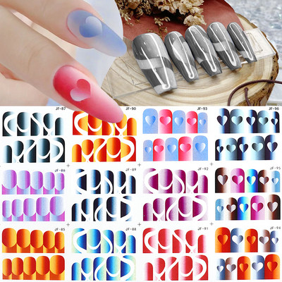 Harunouta 12 τμχ Αυτοκόλλητα για νύχια με μαύρο φίδι Wave Line Transfer Sliders Διακόσμηση Αφηρημένη εικόνα Σχέδια Νυχιών Σχέδια Νυχιών Χαλκομανίες νερού