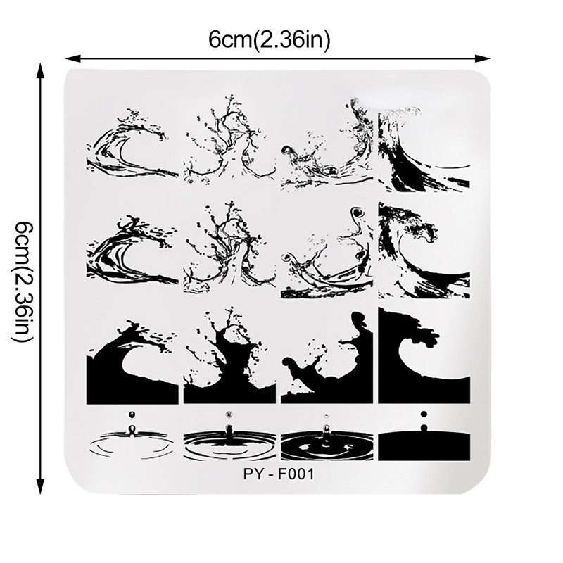 Πλάκα στάμπας Διαφορετικά στυλ Αυτοκόλλητα νυχιών με στένσιλ Σχέδιο χαριτωμένο λουλούδι σετ νυχιών τέχνη από ανοξείδωτο ατσάλι Επιτύπωμα νυχιών
