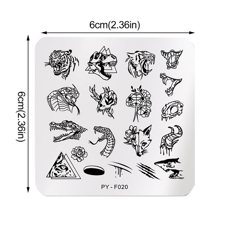 Stantsiplaat Erinevad stiilid Šabloon küünte kunsti kleebised Disain armas lilleline küünekunsti komplekt roostevabast terasest ületrükiga küünte