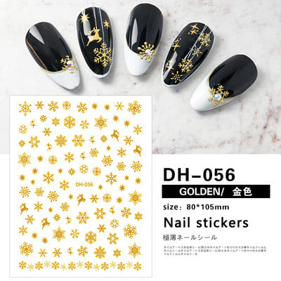 Snježna pahuljica Nail Art Dekoracija Zimski božićni dizajn 3D bijela snježna naljepnica Samoljepljivi klizač za novogodišnju manikuru Naljepnice 897 CHF