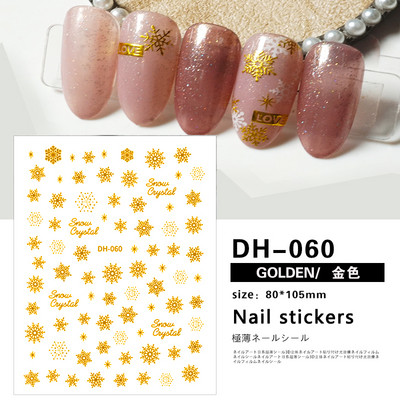 Snježna pahuljica Nail Art Dekoracija Zimski božićni dizajn 3D bijela snježna naljepnica Samoljepljivi klizač za novogodišnju manikuru Naljepnice 897 CHF