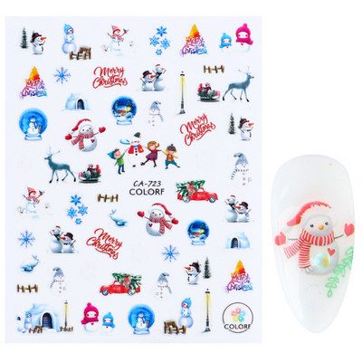 Snježna pahuljica Nail Art Dekoracija Zimski božićni dizajn 3D bijela snježna naljepnica Samoljepljivi klizač za novogodišnju manikuru Naljepnice 897 CHF