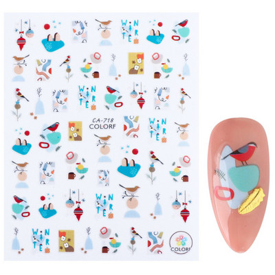 Snježna pahuljica Nail Art Dekoracija Zimski božićni dizajn 3D bijela snježna naljepnica Samoljepljivi klizač za novogodišnju manikuru Naljepnice 897 CHF