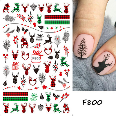 Snježna pahuljica Nail Art Dekoracija Zimski božićni dizajn 3D bijela snježna naljepnica Samoljepljivi klizač za novogodišnju manikuru Naljepnice 897 CHF