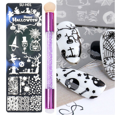 Komplet štanca za nokte Ploča za štancanje s olovkom za nokte Štampač za nokte za šablonu za manikuru Easy DIY Nail Art Dropshipping