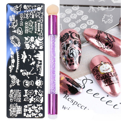 Komplet štanca za nokte Ploča za štancanje s olovkom za nokte Štampač za nokte za šablonu za manikuru Easy DIY Nail Art Dropshipping