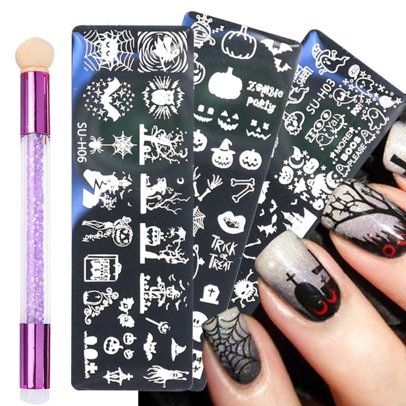 Komplet štanca za nokte Ploča za štancanje s olovkom za nokte Štampač za nokte za šablonu za manikuru Easy DIY Nail Art Dropshipping