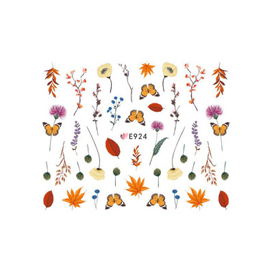 Ροζ λουλούδι αυτοκόλλητα νυχιών σχέδιο τουλίπας Ιαπωνικό μανικιούρ ρετρό χρυσό συρόμενο πλαίσιο για νύχια Αξεσουάρ Kawaii Charms GLYB002