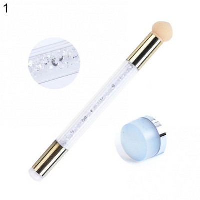 2021 ΝΕΟ Σφραγιστικό κεφαλής διπλής όψης Γυάλισμα ζωγραφικής Σχέδιο μανικιούρ Πρότυπα νυχιών Εργαλείο στυλό νυχιών με κεφαλή σφουγγαριού