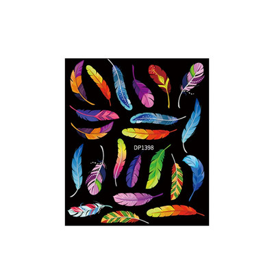 3D fluoreszkáló hullámvonal körömmatricák toll tűzijáték bolygó örvény szalag csík köröm matricák körömdíszítés