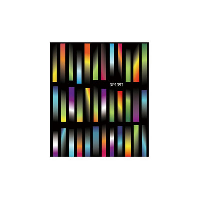 3D fluoreszkáló hullámvonal körömmatricák toll tűzijáték bolygó örvény szalag csík köröm matricák körömdíszítés