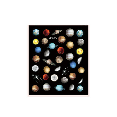 3D fluoreszkáló hullámvonal körömmatricák toll tűzijáték bolygó örvény szalag csík köröm matricák körömdíszítés