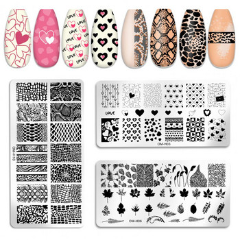 Издръжлив дизайн на ноктите за щамповане на плоча Скрепер за художествени печати Шаблони за печат от неръждаема стомана Прозрачен печат