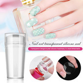 Predlošci za ukrašavanje noktiju Prozirni žele Silikonski štambilj Strugač za pločice za utiskivanje noktiju s poklopcem Prozirni štambilj za nokte