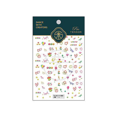 Χαριτωμένα χρωματιστές γραμμές απλές πινελιές 5D μαλακά ανάγλυφα Αυτοκόλλητα αυτοκόλλητα διακόσμηση νυχιών Καρτούν τρισδιάστατα αυτοκόλλητα νυχιών Χονδρική